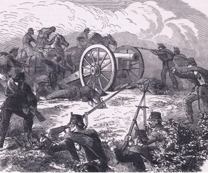 Capture of a field gun, Cassells History of the War between France and Germany publicerad av Cassell and Company Limited, ca 1890 (litho)