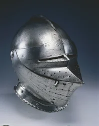 Stäng hjälm, c.1510-1530 (stål med svart färg)