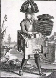 Kostym för en hattmakare, utgiven av Gerard Valck (1651/2-1726) ca 1690 (gravyr)