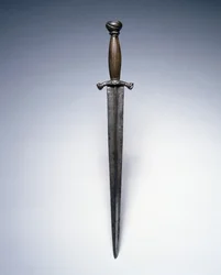 Dolk, mitten av 1500-talet (stål med älghornsgrepp)