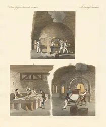 Elephant Castle of Great Khan Kublai (färgad gravyr)