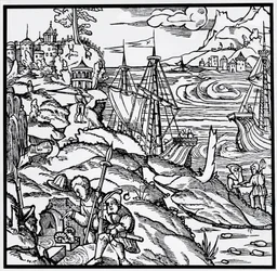 Gravyr från De re metallica (Om metallers natur), av Georg Pawer eller Georgius Agricola (1494-1555)