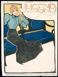 Främre omslaget till Jugend Magazine, januari 1898