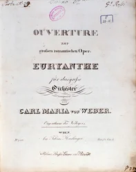 Frontispice från operan "Euryanthe" av Carl von Weber (litho)