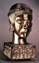Guldhuvud av St. Eustace, ca 1210, Tyskland