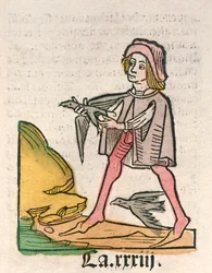 Hortus Sanitatis [Hälsens trädgård] av Jacob Meydenbach publicerad 1491 (träsnitt)