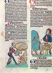 Illustrerad sida från Hortus Sanitatis, 1491 (färgat träsnitt)