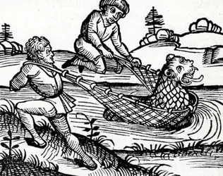 Illustration tagen från Nürnburgkrönikan, 1493