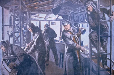 I den främre kontrollgondolen på en Zeppelin