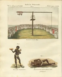 Indisk expiator (färgad gravyr)