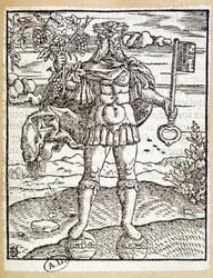Janus (med en nyckel i ena handen och en vinranka i den andra) - Tyskland