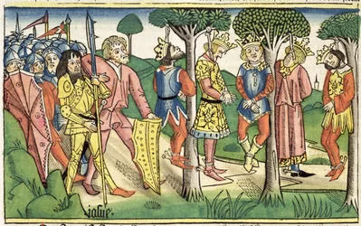 Joshua 10 16-27 Avrättningen av de fem kungarna, från 