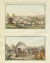 Kalmyks (färgad gravyr)