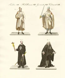 Riddarorder (färgad gravyr)