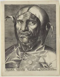 Stort huvud av en gycklare, ca 1600