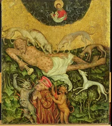 Lazarus och den rike mannen, ca 1400