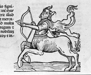 Le Sagittarius - i avhandlingen av John Angel om årens stora förbindelser och deras revolutioner. Augsburg, Erhard Ratdolt