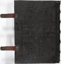 Lewis E 161, Missal, bakre omslag, Franconia, möjligen Forchheim, Tyskland