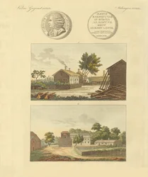 Linnes lägenheter (färgad gravyr)