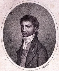 Louis van Beethoven (1712-73) graverad av Scheffner (mezzotint)