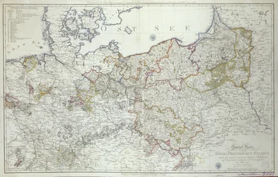 Karta över de preussiska staterna år 1799