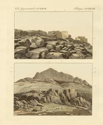 Mount Sinai (färgad gravyr)