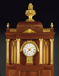 Musikalisk orgelklocka, sent 1700-tal (ormolu & mässingsmonterad mahogny)