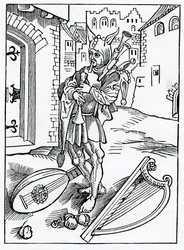 Af utålmodige dårskaber, der ikke vil korrigere, illustration fra Alexander Barclays engelske oversættelse af 