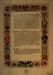 Sida från familjen Fuggers hemliga hedersbok