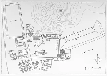 Plan av Olympia, Grekland