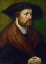 ""Porträtt av en man"" Anonym målning från södra Tyskland, cirka 1530 London National Gallery