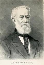 Porträtt av Alfred KRUPP (1812-1887), tysk stålindustriman