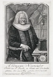 Porträtt av Erdmann Neumeister (1671-1756)