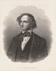 Porträtt av Felix Mendelssohn (1809-47)