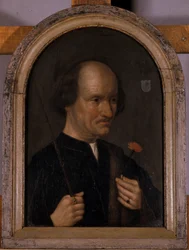 Porträtt av en gammal skägglös man, 1501-1600