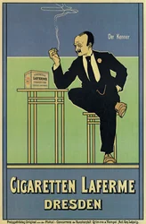 Affisch som reklamerar Laferme-cigaretter