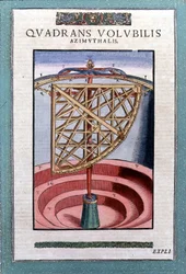 Den azimutala zodiakalkvadranten i "maskineriet för etablerad astronomi" av Tycho Brah (1546 - 1601), Wandsbeck