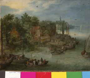 Flodlandskap med landstigning, 1603