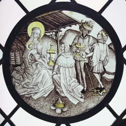 Roundel med Tillbedjan av Magi