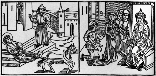 Den helige Saturninus grundade kristendomen i Toulouse i mitten av 200-talet. Vid den tiden förföljdes de kristna: den helige Saturninus var ett av hedningarnas offer. Hans kropp, bunden vid svansen på en tjur, släpades nära Rom.