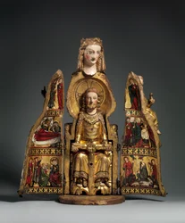 Jungfruns helgedom, ca 1300 (förgyllt trä)