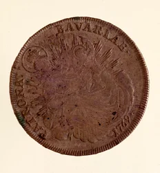 Silverthaler av Maximilian III Josef av Bayern (1727-1777) 1769 Diam. 4,1 cm Neapel, arkeologiskt museum