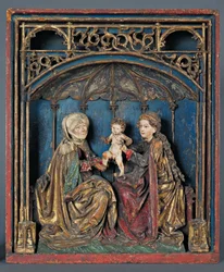 St. Anne, Maria och Kristusbarnet (Anna Selbdrift) Övre Rhen, ca 1515 (polykromt trä och förgyllt)