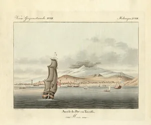 Konstiga berg (färgad gravyr)