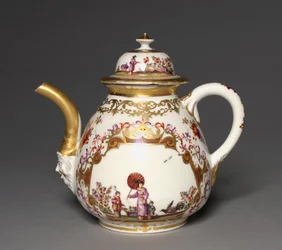 Tekanna, Meissen Porslinsfabrik, ca 1723-24