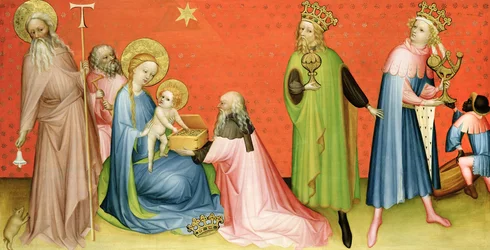 The Adoration of the Magi med St Anthony Abbot, 1400-10