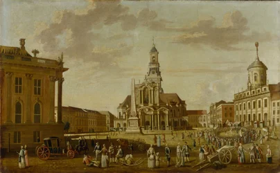 Alter Markt med St. Nicholas kyrka och rådhuset, 1771