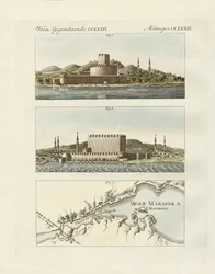 Dardanellerna (färgad gravyr)
