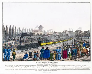 Invigningen av järnvägen Nürnberg-Furth, 7 december 1835
