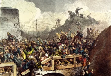 De besegrade franska trupperna i slaget vid Sedan den 1 september 1870